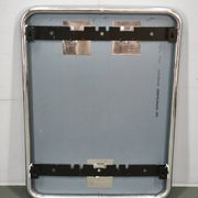 Italian Space Age Chrome and Brass Rectangular Wall Mirror, 1970s