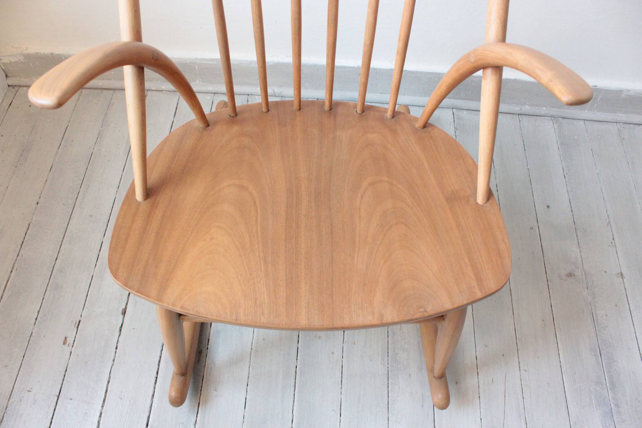 Scandinavian Rocking Chair by Illum Wikkelsø for Niels Eilersen, 1958