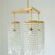 Vintage lustre from Jablonecké Sklárny in crystal and brass – Czechoslovakia