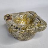 Empty pocket in vintage glazed ceramic signed "Gelb"