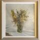 Tableau HST "Bouquet de fleurs" post impressionniste signé A. De Luca + cadre