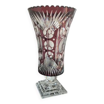 Val st lambert crystal vase