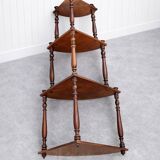 pair of corner wall brackets, Louis-Philippe style, in mahogany.