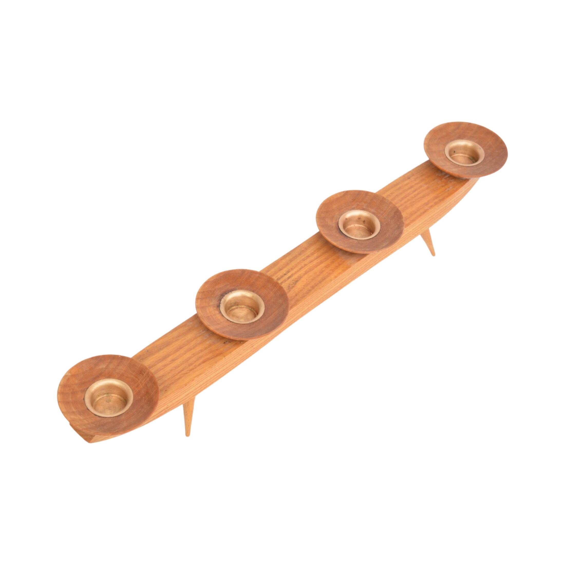 Ash candle holder for small candles, Germany, 1970s.