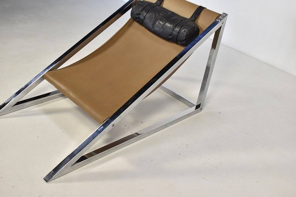 Italian Mies Lounge Chair by Archizoom for Poltronova, 1960s