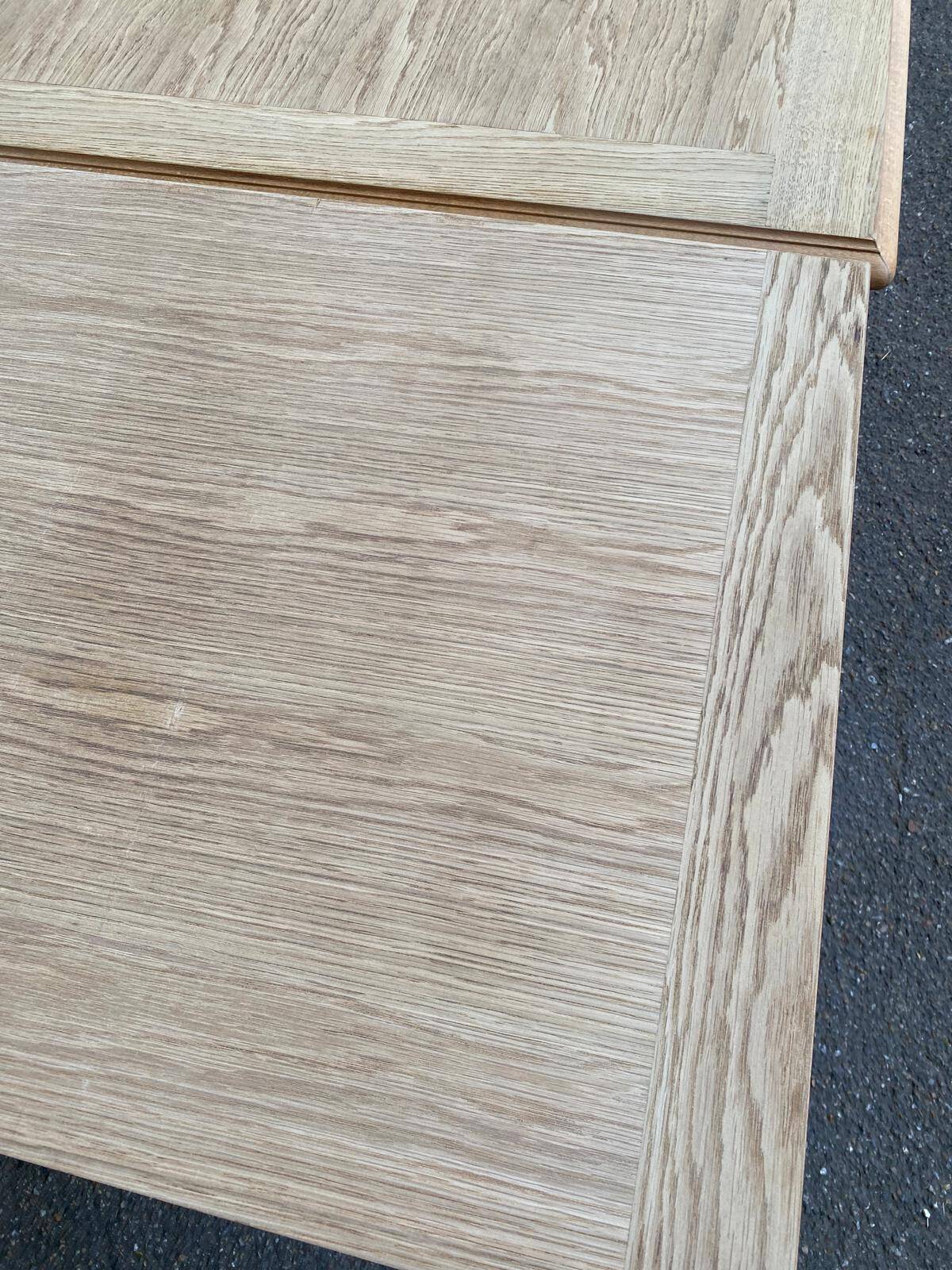 Table à manger de ferme extensible rénovée en chêne brut 270cm XXème