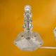 Vintage lamp base in faceted lucite/plexiglass and chrome metal - Hollywood Regency style 1970s