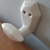 White porcelain hooks