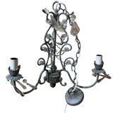 Three-branch chandelier with tassels