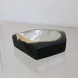 Ashtray, resin and mother-of-pearl inclusions, in the style of Jean Claude Dresse, 1970, vintage
