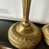 Pair of bronze candlesticks