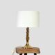 Brass table lamp stand with palmettes