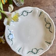 Compote dish or antique footed plate in ironstone - Villey de Longc