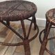 1960s plant holders series in rattan