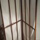 folding screen in wood and fabric