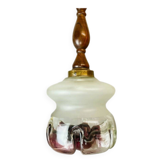 Vintage Mazzega style 1960s glass pendant lamp