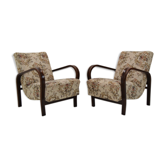 Paire de fauteuils design Art Déco de Kropacek et Kozelka, années 1930.