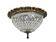 Massive - Ceiling Light - Glass - Brass - Hollywood Regency Style - Belgium