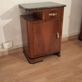 Tables de chevet italiennes Art Déco en noyer, Set de 2