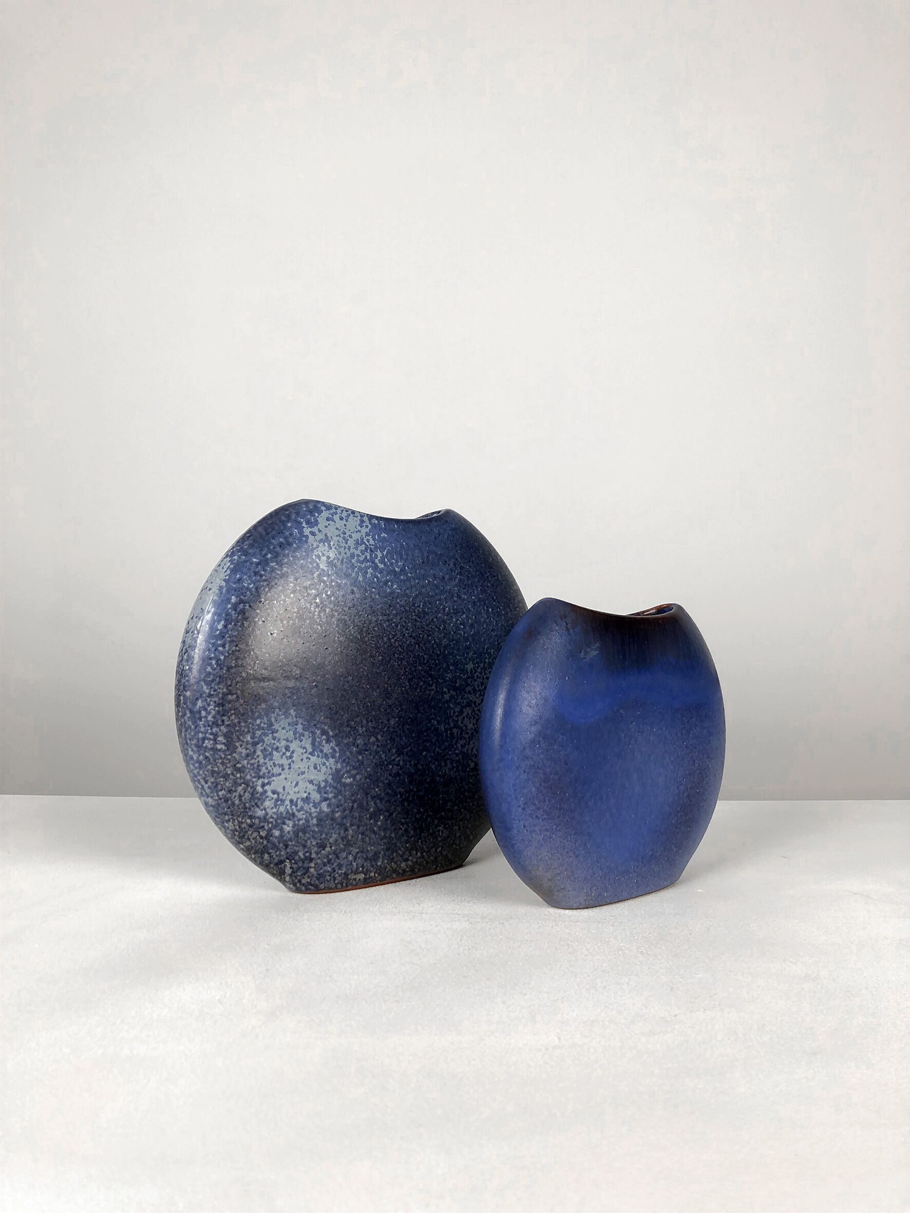 Pair of vintage ceramic vases 1970 by Antonio Lampecco