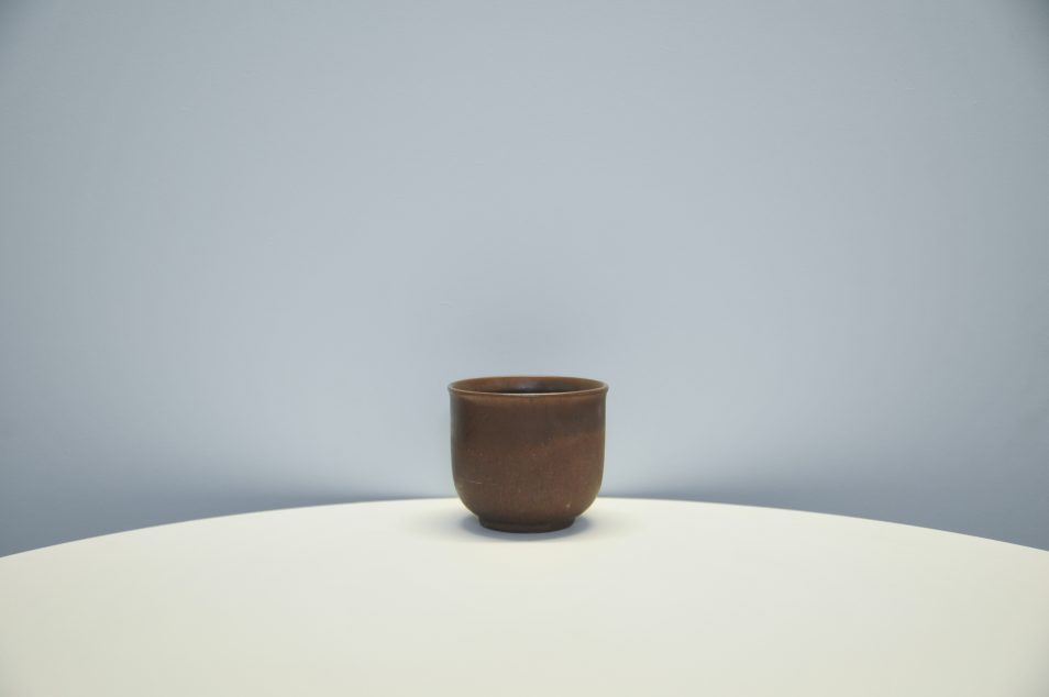 Vintage brown flower pot from Denmark