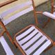 4 Chaises style tolix vintage -en métal et bois. 1950s. Vintage français. - jolie patine - intérieur ou extérieur couvert - peinture