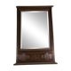 Large mirror in solid oak and beveled glass by André Le Picard 1950