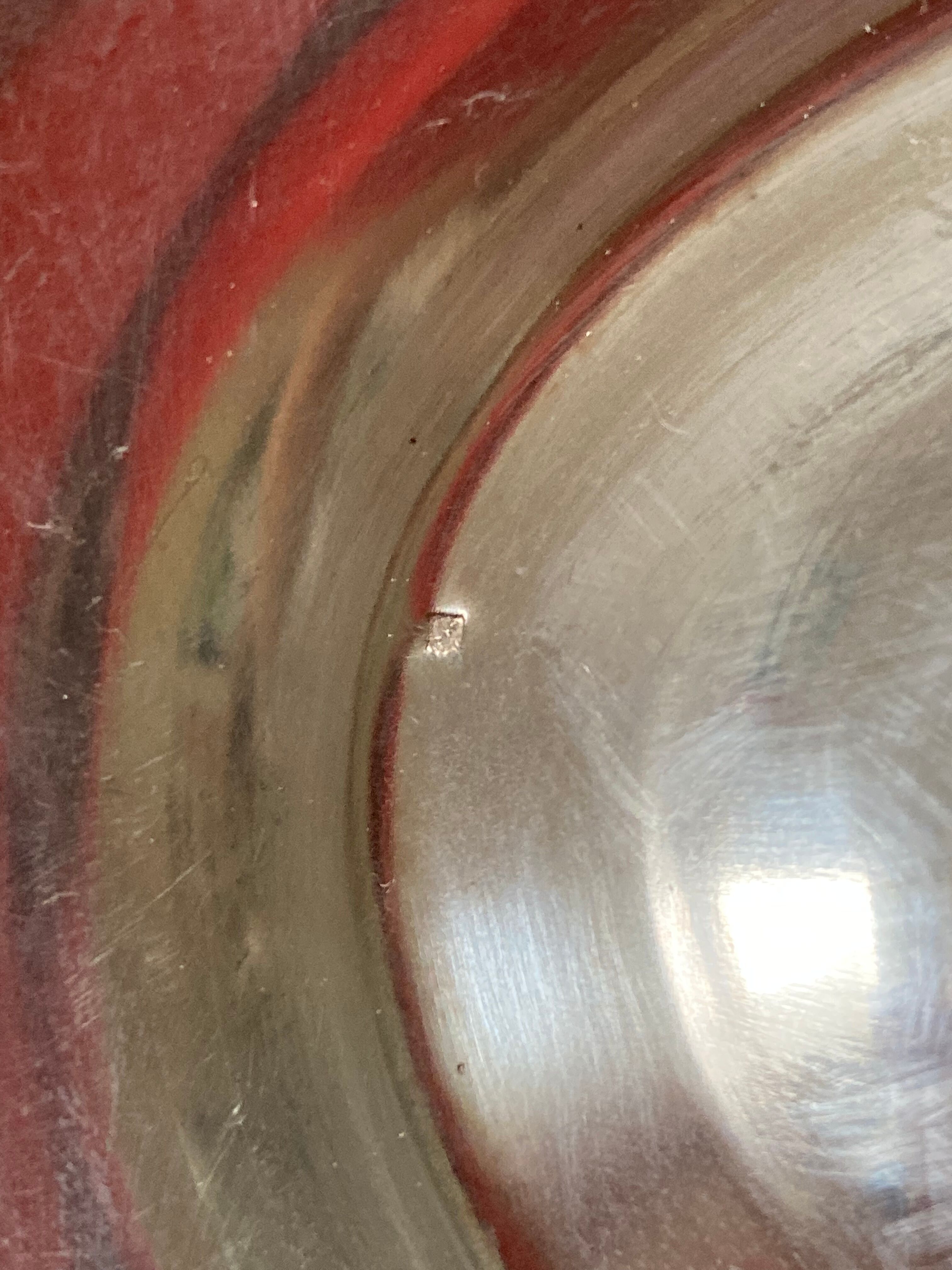 Art deco flat in silver metal 1930, antique silverware