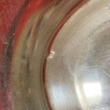 Art deco flat in silver metal 1930, antique silverware