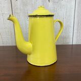 Yellow enamelled coffee maker