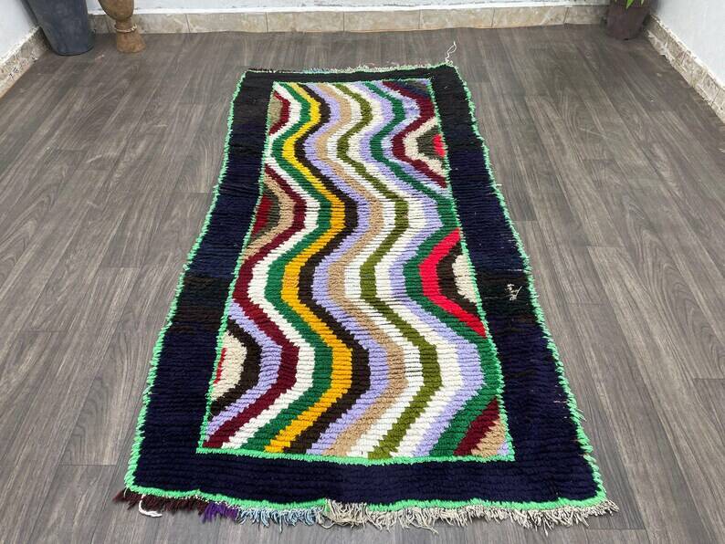 Moroccan rug, handmade, decorated, 250cmx150cm