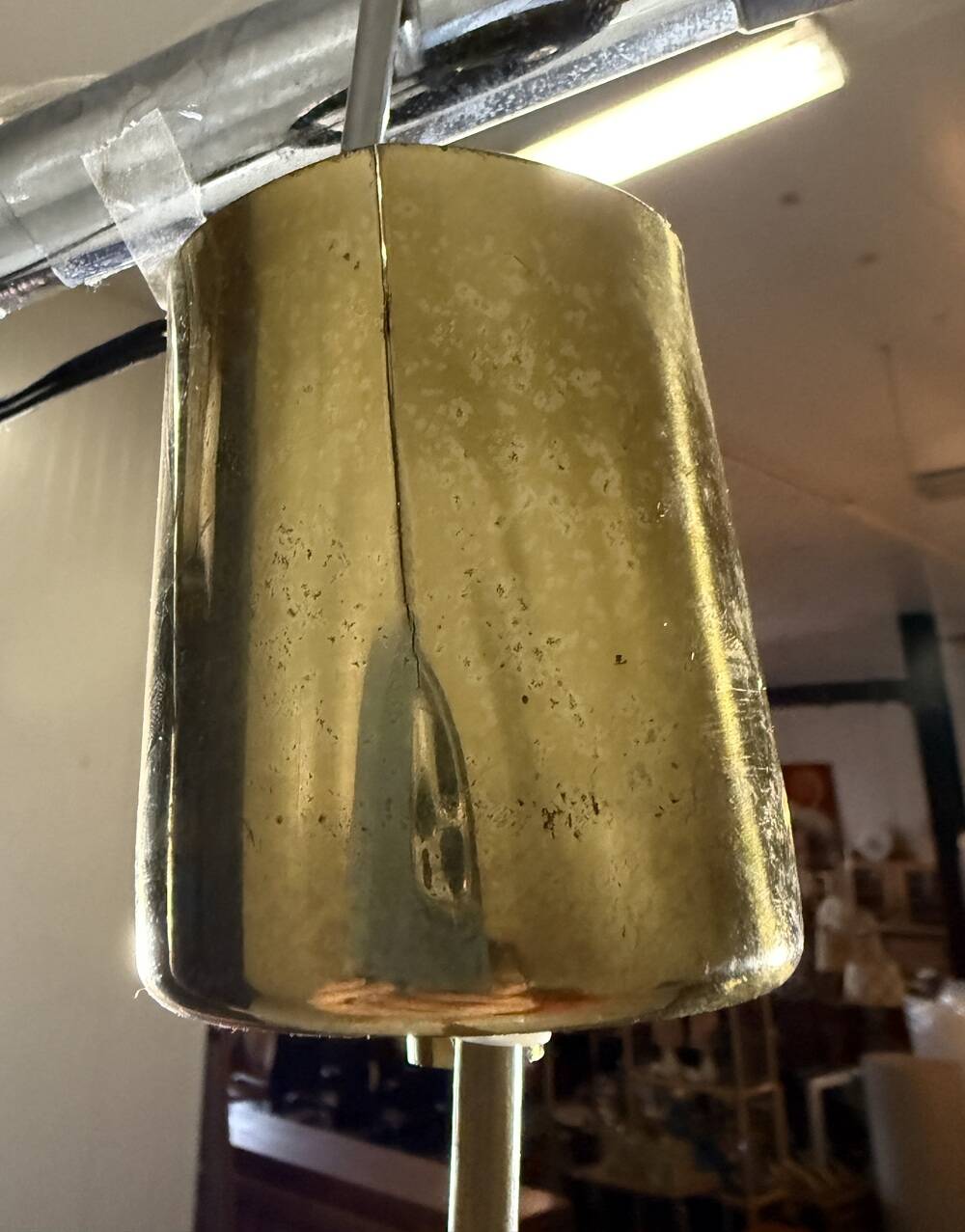 Large white glass hanging lamp by Vistosi, Italy