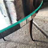 Coffee table end table art deco mirror