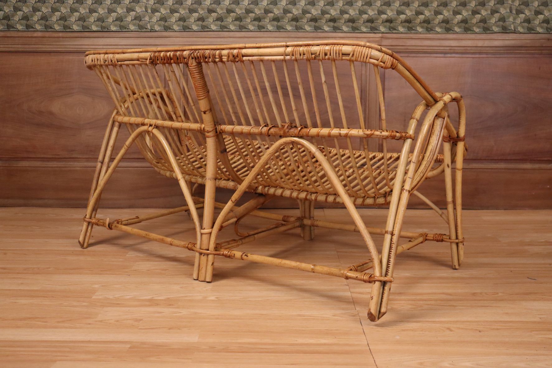 Rattan bench