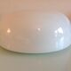 Plafonnier demi lune en opaline blanche vintage années 60/70