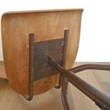 Vintage Office Chair Mid Century Desk Adjustable Swivel Wooden Chair