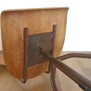 Vintage Office Chair Mid Century Desk Adjustable Swivel Wooden Chair