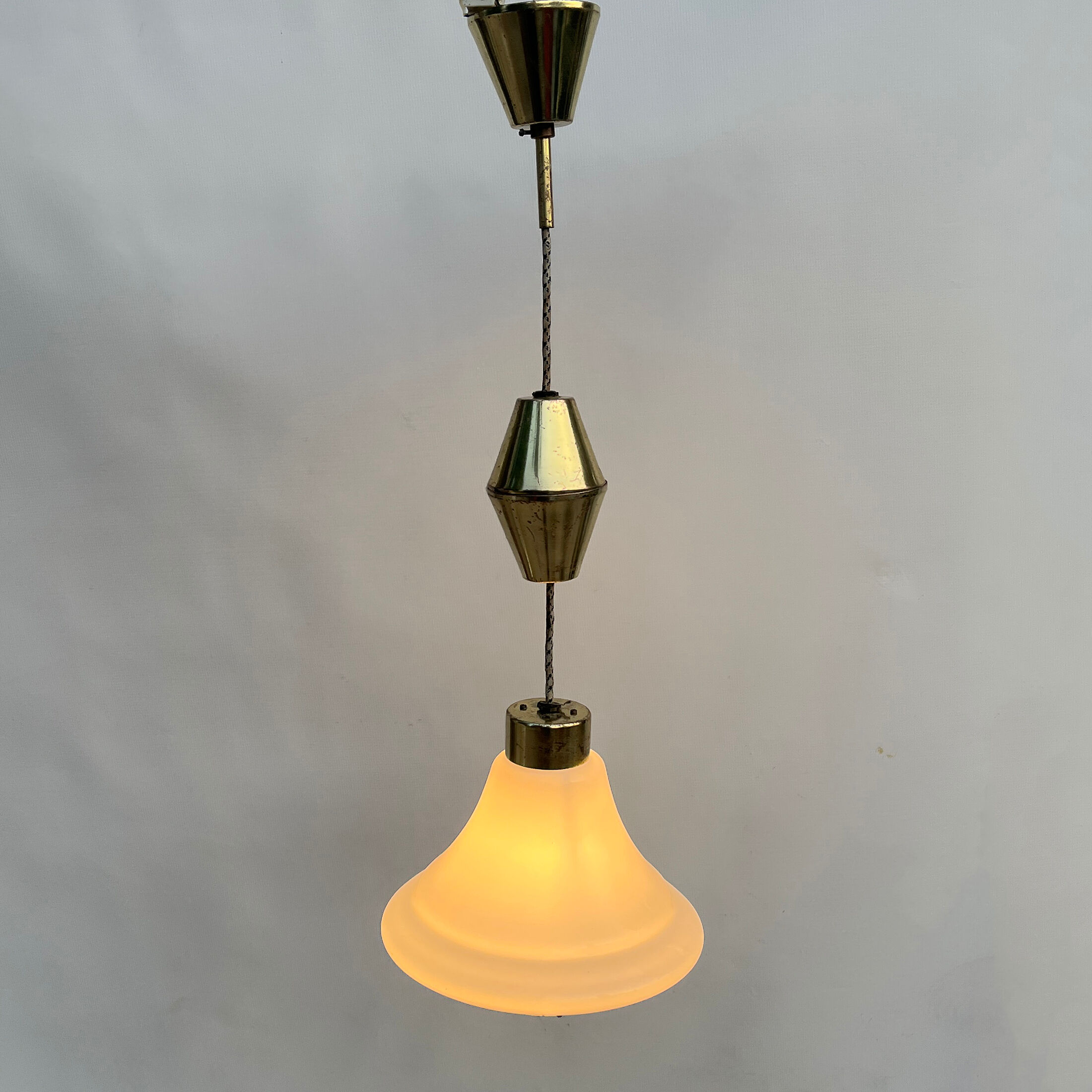 Hanging lamp, Kamenický Šenov, Czechoslovakia, 1950s