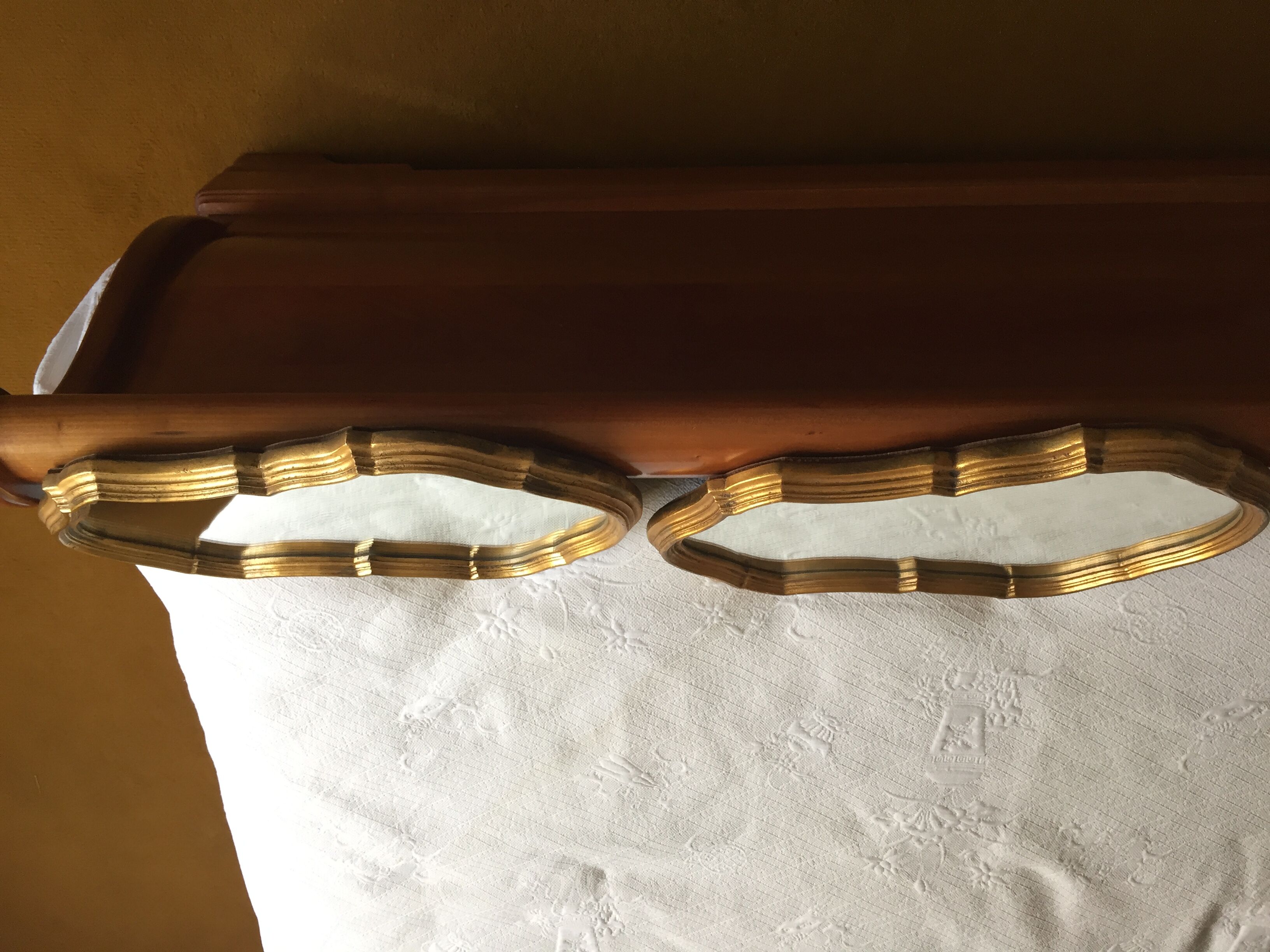 Pair of baroque mirrors 29x42cm