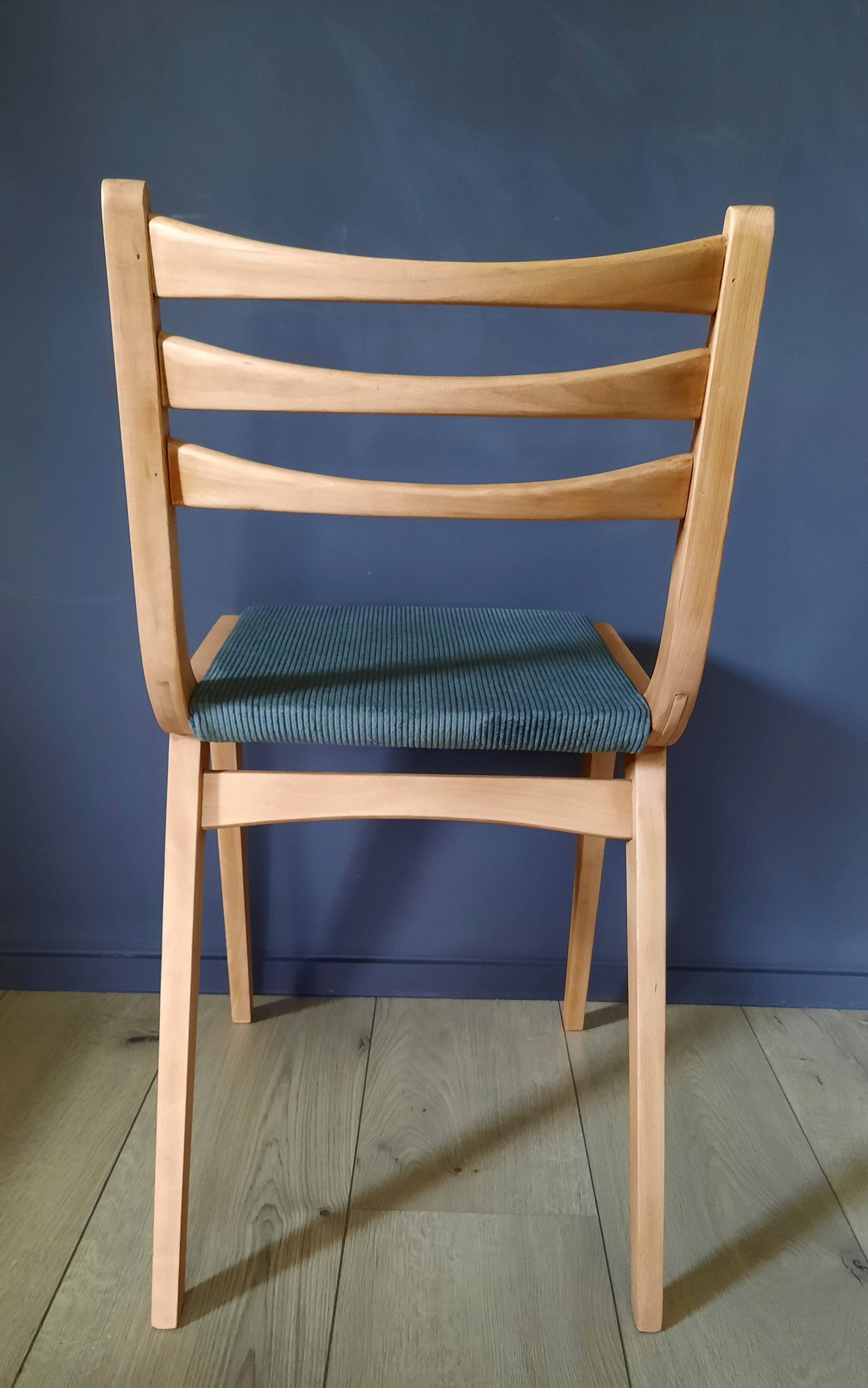 Pair of restored 1960s compass leg chairs