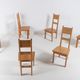 Set of 6 pine chairs by Roland Wilhelmsson for Karl Andersson & Söner Sweden 1960