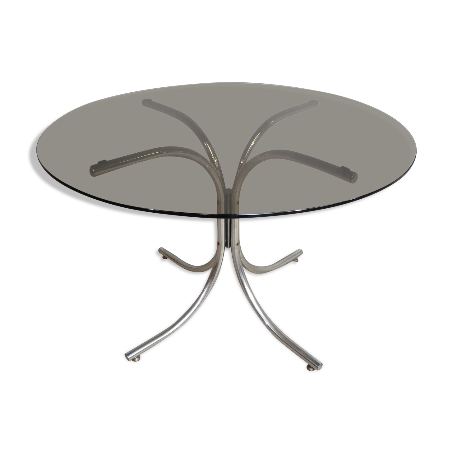 Glass and chrome round table