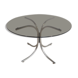 Glass and chrome round table