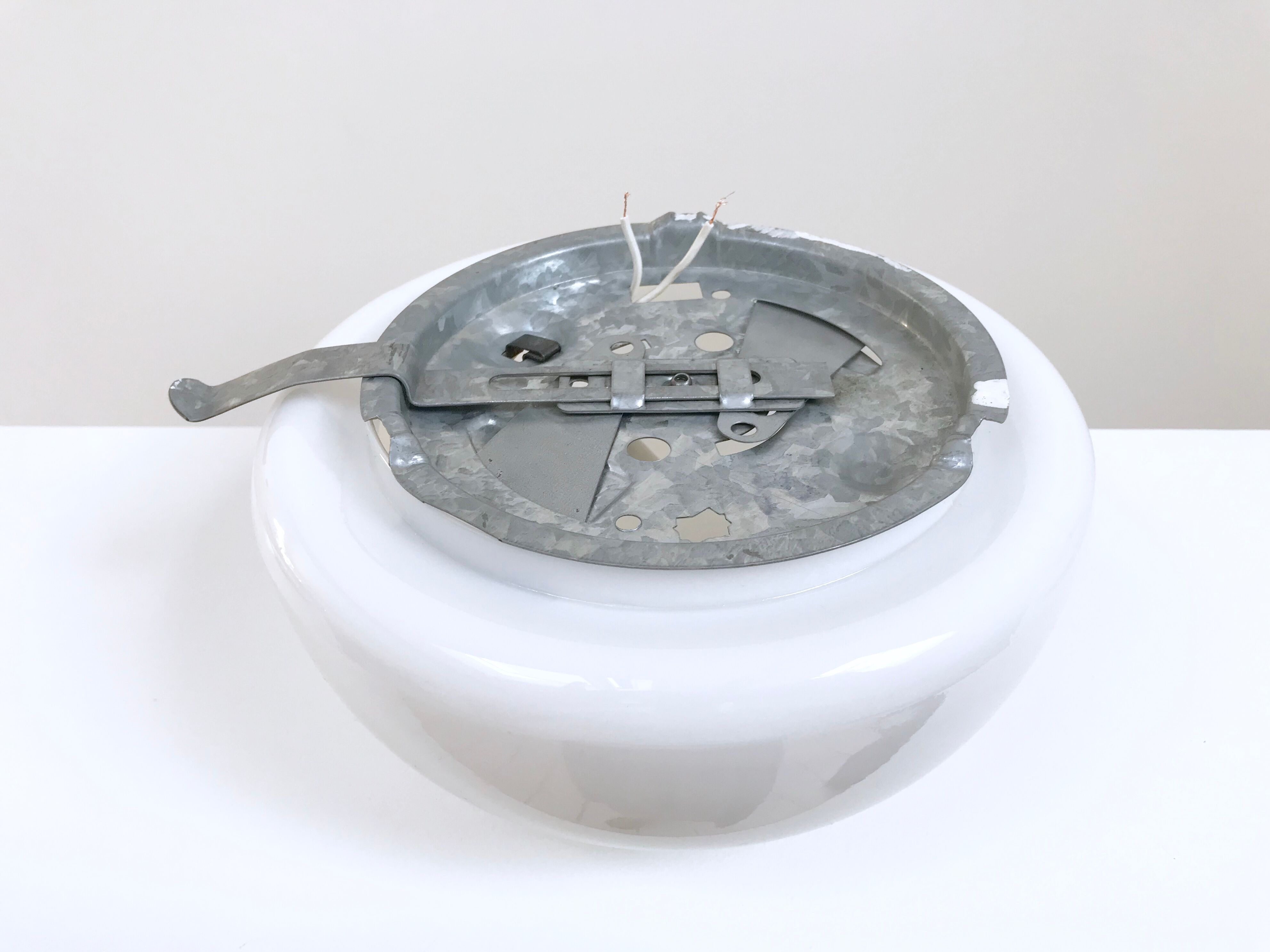 Ceiling light in opaline, 1950