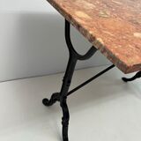Pink marble bistro table from the early 20th century