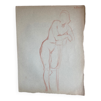 Female nude drawing