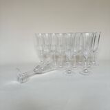 Set of 12 crystal champagne flutes