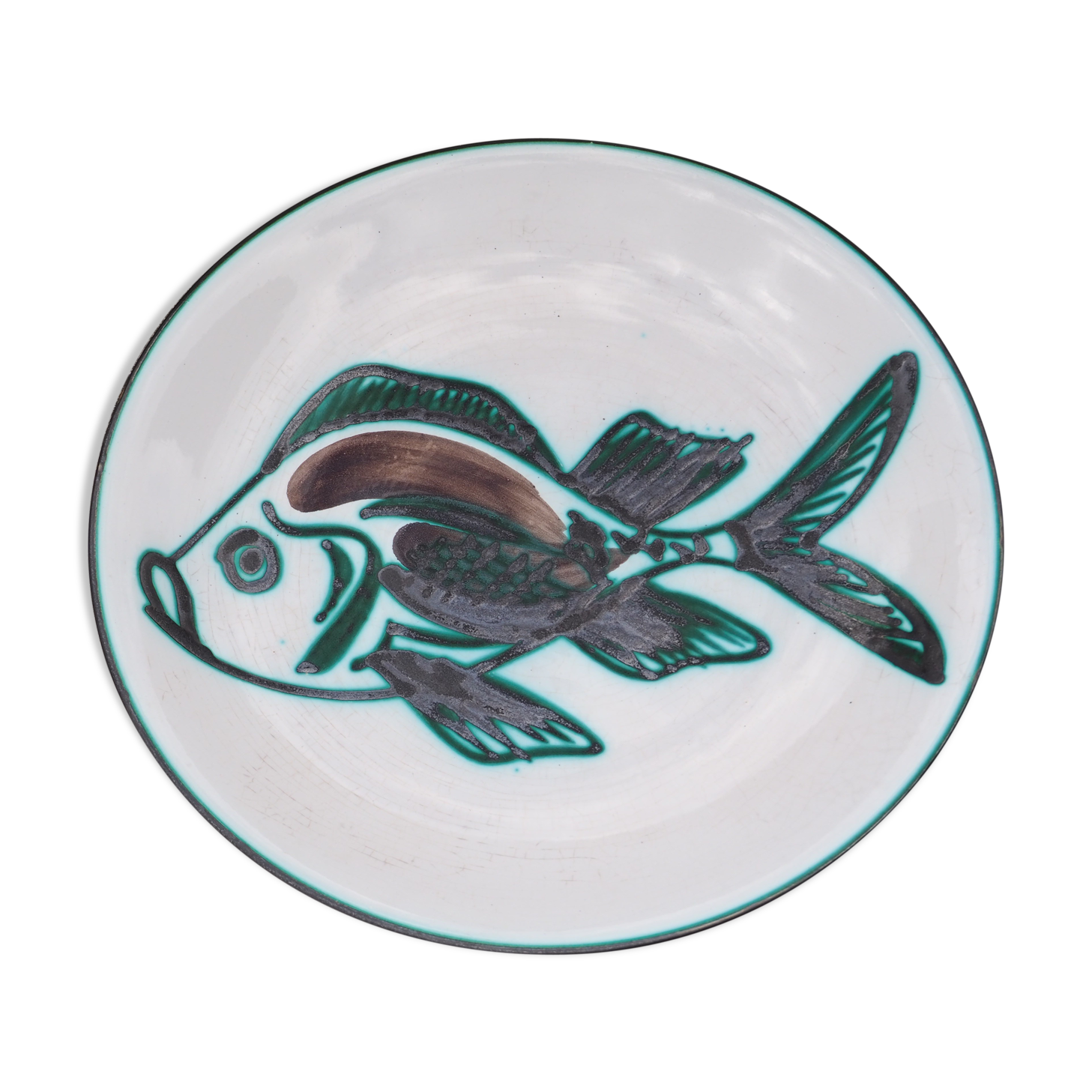 Robert Picaud's fish decoration plate - Vallauris
