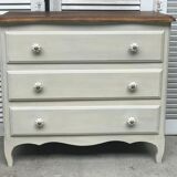 Old White chest of drawers
