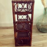 Rattan wall shelf